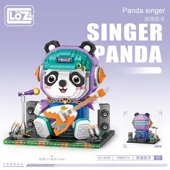 LOZ Visător Panda Cantareata Microparticule Blocuri Adult Ansamblul Puzzle Joc Valul Național Valul Jucarii Model