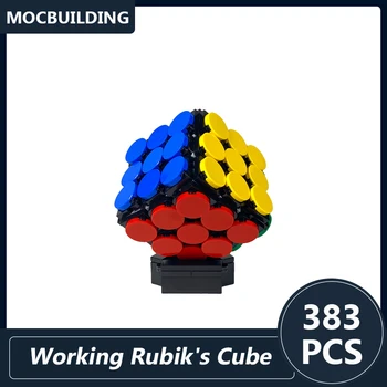Lucru Cub Rubik Nou Model Revizuit Moc Blocuri DIY Asamblate Cărămizi Educaționale Creative Display Jucarii si Cadouri 383PCS