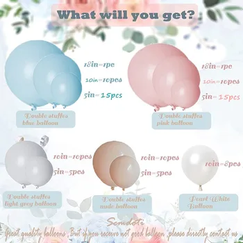 Macaron Pastelate Dublat Ghirlanda Baloane Arcada Kit Cu Roz Albastru Ballon de Gen Dezvăluie Provizii pentru Petrecere Copil de Dus Decoratiuni