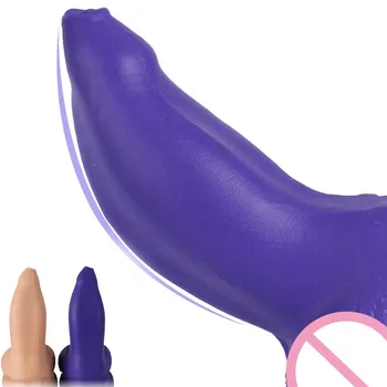 Mare Realist Maro Gigant Timp Vibrator din Silicon Moale Vaginală Masturbatori Penis Jucărie Erotică pentru Femei ventuza Gros Glans Penis