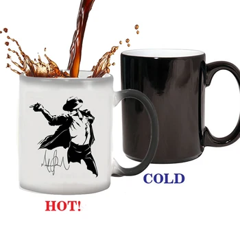 Michael Jackson Dans 11oz Schimbare de Culoare Magic Ceramice Creative Cani de Cafea Cesti de Ceai