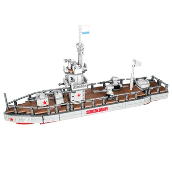 Militar Serie Război Mondial Marinei Sovietice Zheleznyakov Battleship marinar Cifre DIY Model de Blocuri Caramizi Jucarii si Cadouri