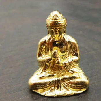 Miniatura Statuie A Lui Buddha Sakyamuni Sculptură Figurine Meșteșuguri Chineze Feng Shui Norocos Bani De Meditație Ornament Masina Decor Acasă