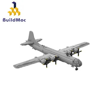 MOC 1:35 Scară Superfortress Luptător B-29 cu Rază Lungă de Bombardier Blocuri Set Războaie Avion de Luptă Model de Avion Cărămizi de Jucărie Cadou