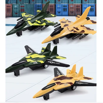 Modelul de aeronavă jucarii copii luptător Militar Model de Jucărie Realiste Warplane Copii Luptător Trage Înapoi Avion Cadouri
