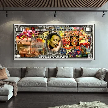 Modernă a Celebrului pictor Salvador Dali Bani de Artă Panza Pictura in Ulei Creaticity Amuzant 100 $Poster de Arta de Perete Poze Decor Acasă