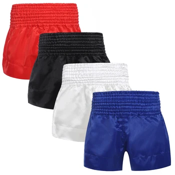 Muay Thai Shorts Simplu MMA pantaloni Scurți Negru Roșu Albastru Bărbați Box Trunchiuri de Arte Martiale Kickboxing Pantaloni Copii Femei Lupta Port XS-3XL
