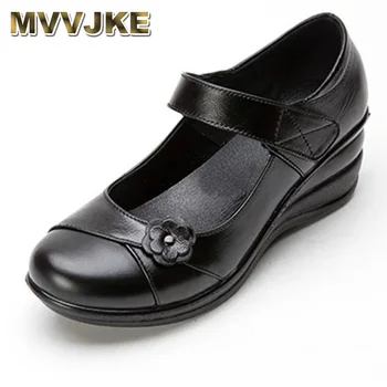 MVVJKE Nou toamna lucrate Manual din piele pantofi plat pentru femei pantofi casual femei apartamente pantofi alunecare pe piele auto-styling pantofi încălțăminte