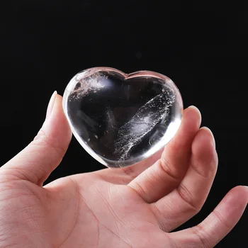 Naturale Cristal de cuarț pur Inima de Piatră meserii Alb cristalul Energia Iubirii gem pentru decor Acasă ornamente