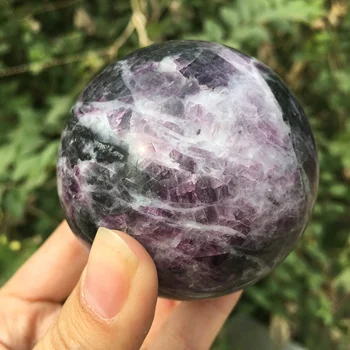 Naturale cristal violet sfera lepidolite mingea decor acasă