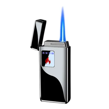 Noi Windproof Metal Torță de Gaz USB Bricheta Jet Reîncărcabilă Electrice Butan Pipa Bricheta Gonflabile pentru Nefumători Gadget-uri