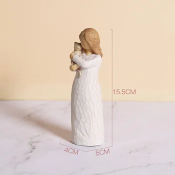 NORTHEUINS Rășină Figura Fată Statui Moderne în Stil American Figurine Pentru Acasă Interior Camera de zi de Nunta Decortion Accesorii