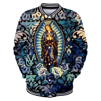 Our Lady Of Guadalupe Fecioara Maria Catolică Mexic Calitate de Top Sacou bărbați haina cu maneci lungi tricou harajuku hanorace haine
