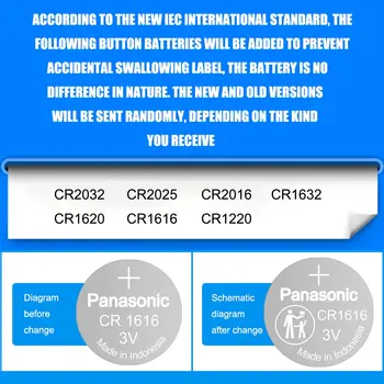 PANASONIC 5pc original cr1616 3v cr 1616 baterie buton monedă baterie DL1616 BR1616 ECR1616 5021LC L11 L28 KCR1616