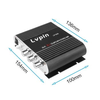Pentru LVPIN Hi-Fi Amplificator Stereo 12V 200W Mini MP3 Radio Auto 2 Canale Casa Super Bass