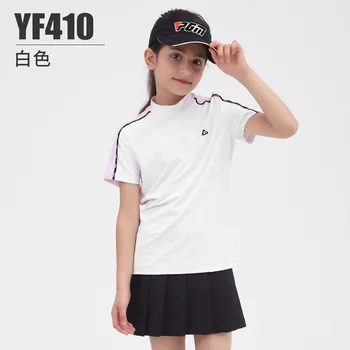 PGM fete golf haine de primăvară și de vară de golf pentru copii cu mânecă scurtă, tricouri sport