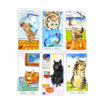 Pisicile Cărți De Tarot Jocuri Punte Oracle Jocuri De Cărți Distractiv Petrecere Tarot Cu Ghid Vrăjitoare Carte De Joc Soarta Vrăjitoare 18