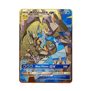 Pokemon Greu De Fier Carduri De Metal De Aur Carduri De Aur Pokemon Scrisoare De Metal Pikachu Mewtwo Charizard Vmax Anime Joc De Colectie Carte