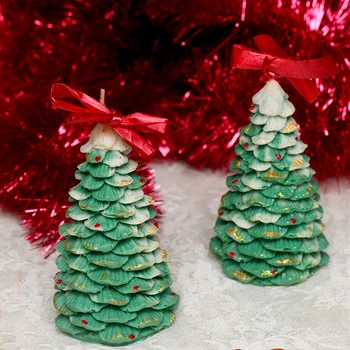 Pomul de crăciun Lumânare Mucegai 3D DIY Manual Rășină Ipsos Craft din Silicon Mucegai Parfumate Lumânare de Ceară Matrite Decor Acasă Cadouri