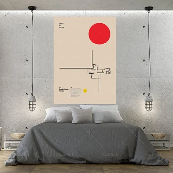 Poster Cărămidă Casă de Țară, Ludwig Mies van der Rohe, Minim Arhitectura Design Bauhaus Arta de Perete