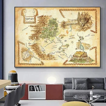 Pământul-De-Mijloc Rivendell Peisaj Poster De Film Și Printuri Pictura Pe Panza, Arta De Perete Un Inel De Film De Imagine Pentru Decorarea Camerei