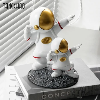 Părinte-copil Astronaut Sculptură Figurine Cosmonaut Statui Rășină Decorative Moderne Miniaturi Cosmonaut Statui Cadou Pentru Copii