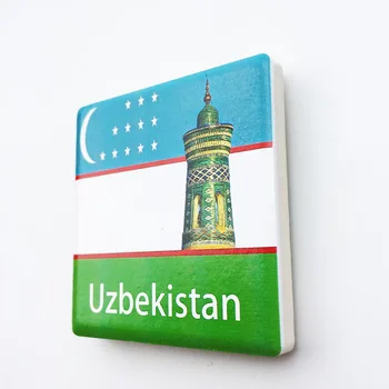 QIQIPP Uzbekistan creative pavilion de călătorie de suveniruri decor meserii colecție cadou de ceramică magnet magnet de frigider