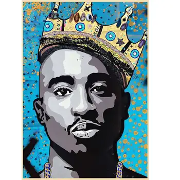 Rapper 2pac Cantareata Tupac POSTER de Epocă Personal Poster Cafe-Bar Living, Dormitor Arta Pictura Imagine Autocolant de Perete Deco