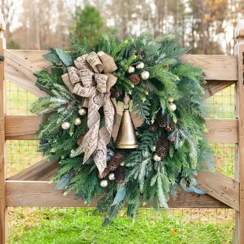 Rattan Con de Pin Clopote Cununa de Vacanță Casă de Crăciun Ornament Boem Lavanda Coronite pentru Usa Decor Acasă 2022