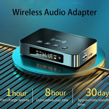 Receptor Bluetooth Transmițător 5.0 NFC Stereo de 3,5 mm AUX Jack RCA Optic Wireless Adaptor Audio Microfon IR Control de la Distanță Pentru TV