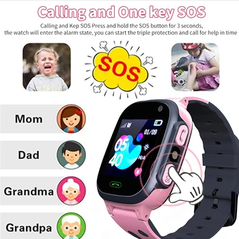 S1 Copii Ceasuri Numim Copii Ceas Inteligent pentru Copii GPS SOS Impermeabil Ceas Smartwatch cu SIM Card Locație Tracker Copil Ceas