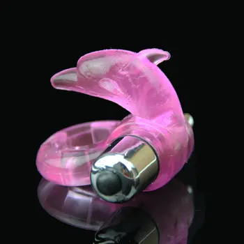 Sexy instrument de întârziere Penis Inel stimula uda Ustensile silicon perie omul delfin Masaj Stick Vibratoare Masturbari Penis-inel