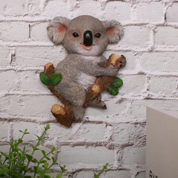 Simulare creatoare ochi de animale koala stilou titularul de depozitare în aer liber curte de desene animate leagăn koala figurine meserii ornamente