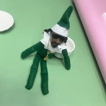 Snoop pe O Verandă Elf de Crăciun Doll breloc