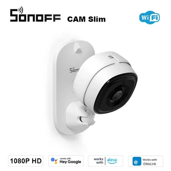 SONOFF CAM Subțire WiFi Smart Security Camera Monitor de 1080P Cameră cu Două sensuri Audio de Detectare a Mișcării Prin intermediul Alexa Google Acasa Ewelink App