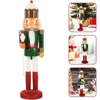 Spargatorul De Nuci De Crăciun Decorornament Lemn Soldat Desktop Figurina Cadouri Masă Adultfigures Pijamale Costum Nutcrackers