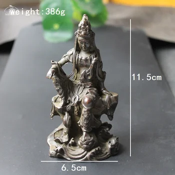 Stil retro pe Îndelete Guan Yin Figurine Miniaturi de Cupru Statuie a lui Buddha Acasă Decoruri Accesorii Ornamente de Bronz Colecții