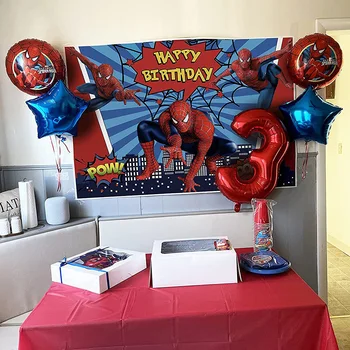 Super-erou Spiderman Fotografie de Fundal pentru Baieti Happy Birthday Party, Decoratiuni Copii Studio Foto Propunerii de Fundal de Decor