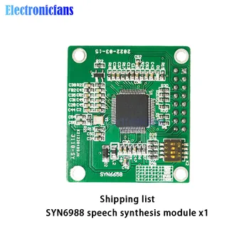 SYN6988 Chineză engleză Sinteza Vorbirii Modulul UART de Comunicare SPI Interface Consum Redus de Energie Audio Decoder Bord