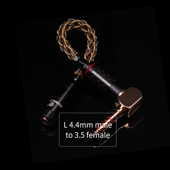 SYRNARN 8N Noi OCC Amplificator Cablu Adaptor 4.4 mm Echilibrat de sex Feminin pentru Audio de 3.5 mm Plug de sex Masculin 8 Acțiuni Placat cu Aur pentru PHA3 Player