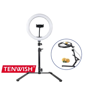 TENWISH Aeriene Fotografiere Rig 26cm/10inch Estompat LED Inel de Lampa cu Lumina de Umplere pentru Telefonul Înregistrare Video pe YouTube Tiktok