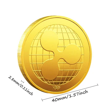 Unda de Monedă Litecoin Monedă Comemorativă de Colectare XRP CRYPTO Suvenir Placat cu Aur Acasă Decoratiuni Artizanat Desktop Ornamente