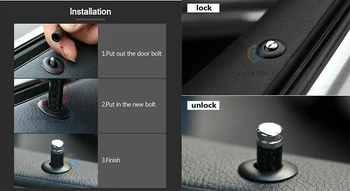Universal Alloy Usa Masina Pin de Blocare Trage Ace de Acoperire pentru Mercedes Benz AMG W203 W204 W205 W210 W211 GLK Accesorii de Interior
