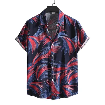 Vara Noi de Moda pentru Bărbați de Imprimare Maneca Scurta Tricou Casual, de Sus