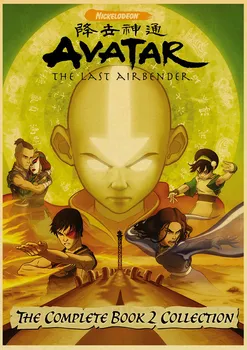 Vintage TV de Desene animate Avatar The Last Airbender Retro Poster Hârtie Kraft Printuri Imagine Clară Camera Bar Acasă Pictura Arta de Perete Autocolant