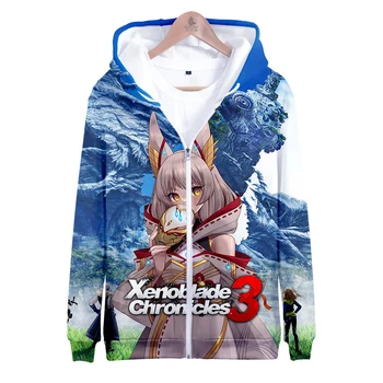 Xenoblade Chronicles 3 cu Fermoar Tricou Maneca Lunga Barbati Femei Hoodie Harajuku Streetwear 2022 Fierbinte Joc 3D Haine