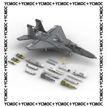 YcMoc Blocuri Vulturul avion de vânătoare F-15 Tehnologia de Cărămizi de BRICOLAJ, Jucarii Pentru Copii, Cadouri pentru Copii