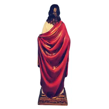 Zayton Isus Statuia Inimii Sacre Figura Rășină Sculptura Salvatorul Figurina Catolică Religioase Creștine Cadou De Casa Capela Decor