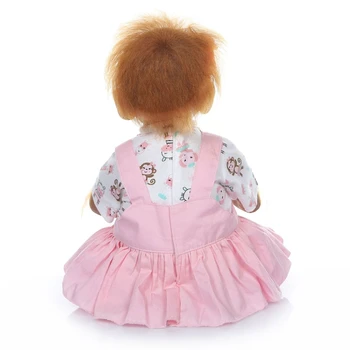 20.5 inch Renăscut Baby Dolls Maimuță Minunat Papusa Moale de Silicon, Corp din Bumbac Jucării