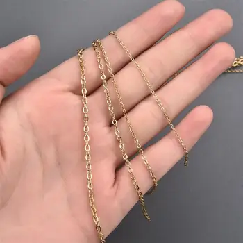 200mm Aur din Oțel Inoxidabil, Lanturi DIY Bijuterii Colier pentru Femei Barbati pentru Bratari Cercei Lanț de Luare de Bijuterii Accesorii